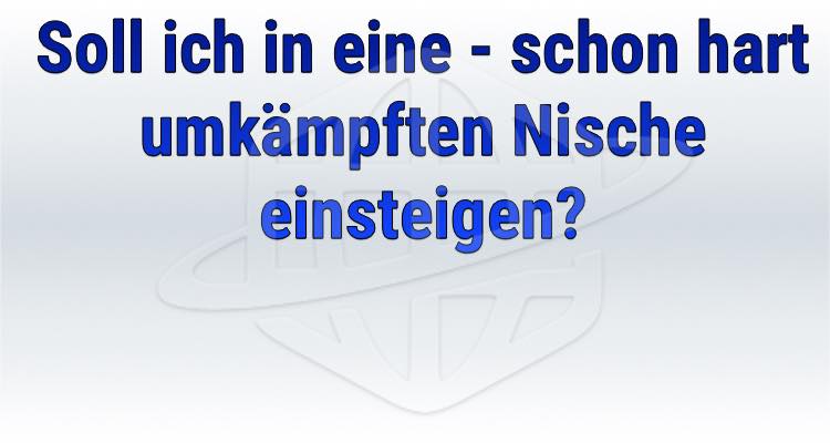 In einer schon hart umkaempften Nische einsteigen?