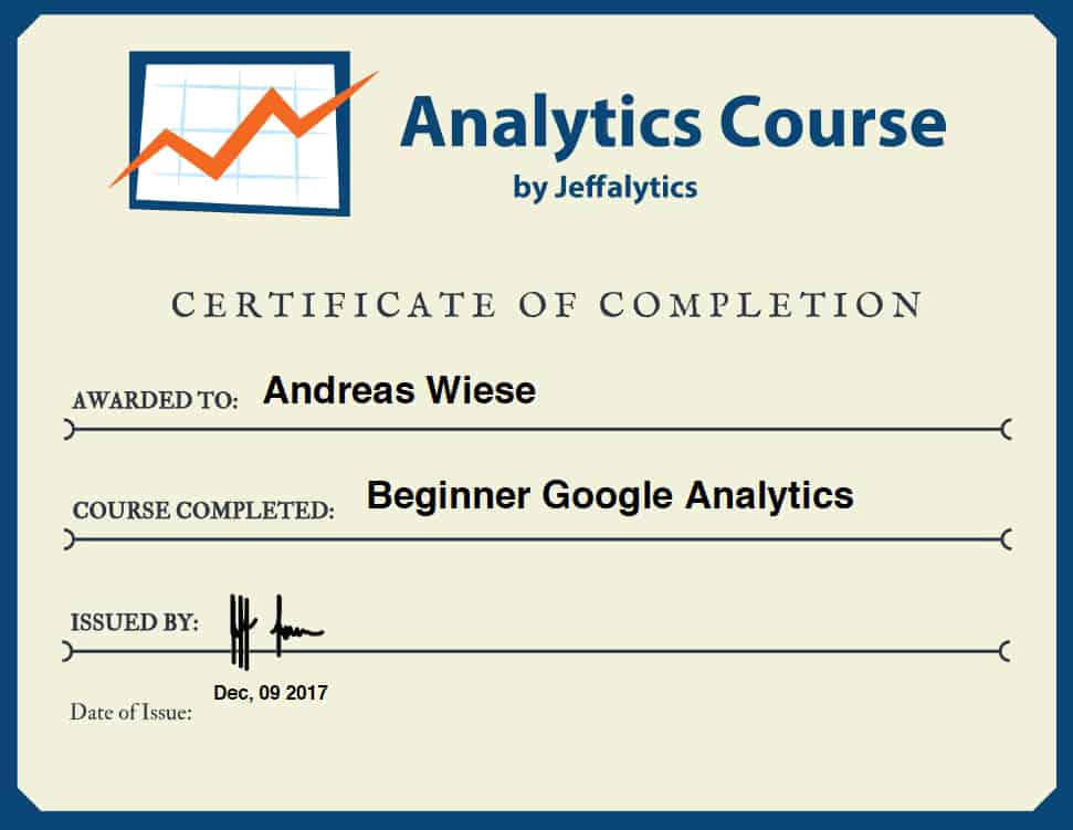 Beginner Google Analytics Andreas Wiese